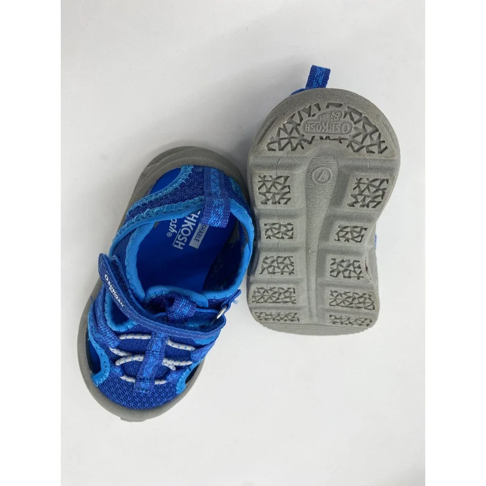 OshKosh Bgosh Kids Blue Mesh Closed Toe Water Sandals Size 7 Washable